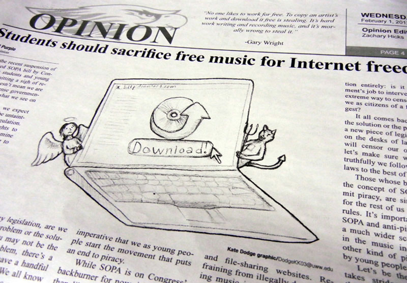 Students should sacrifice free music for internet freedom